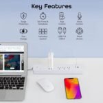 Geeni Multi Outlet Plug in, Smart 4 Outlet Wall Plug Plus 2 USB Ports, Surge Protector with 6 Ft Cord, WiFi Control, Alexa & Google Home Compatible, White - Image 3