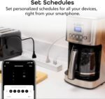 Geeni Multi Outlet Plug in, Smart 4 Outlet Wall Plug Plus 2 USB Ports, Surge Protector with 6 Ft Cord, WiFi Control, Alexa & Google Home Compatible, White - Image 5