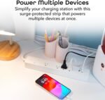 Geeni Multi Outlet Plug in, Smart 4 Outlet Wall Plug Plus 2 USB Ports, Surge Protector with 6 Ft Cord, WiFi Control, Alexa & Google Home Compatible, White - Image 7