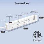 Geeni Multi Outlet Plug in, Smart 4 Outlet Wall Plug Plus 2 USB Ports, Surge Protector with 6 Ft Cord, WiFi Control, Alexa & Google Home Compatible, White - Image 8