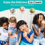 Ice Cream Maker Attachment for KitchenAid Stand Mixer, Ice Cream Bowl Compatible with 4.5Qt and Larger Stand Mixers, Ice Cream & Sorbet Gelato Maker Attachment, 2 Quart, White - Image 7