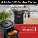 Nuwave 6-quart Brio Healthy Digital Air Fryer with One-Touch Digital Controls, 6 Preset Menu Functions & Removable Divider Insert, Black - Image 3