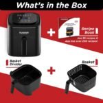 Nuwave 6-quart Brio Healthy Digital Air Fryer with One-Touch Digital Controls, 6 Preset Menu Functions & Removable Divider Insert, Black - Image 4