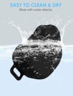 Dog Treat Pouch with Training Clicker, Upgrade Stronger Magnetic Closure to Avoid Spilling, 1.67 Cup Silicone Treat Bag Fanny Pack with Waist Belt for Pet Training Walking (Black) - Image 4
