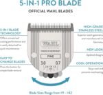 WAHL Professional Animal 5-in-1 Adjustable Blade Arco, Bravura, Chromado, Creativa, Figura, and Motion Pet, Dog, and Horse Clippers - Fine (2179-301) - Image 3