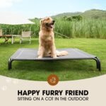 Elevated Dog Bed, Raised Outdoor Dog Bed for Large Sized Dogs, Portable Cooling Pet Cot with Breathable & Washable Mesh, Indoor & Outdoor Pet Hammock with Skid-Resistant Feet. - Image 3