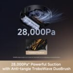 Mova Z60 Ultra Roller Complete Robot Vacuum and Mop, 28,000Pa Suction, 3.14in Obstacle Crossing, AutoShield for Carpet Protection, Zero Tangling Duobrush, Extendable Roller & Side Brush - Image 4