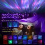Northern Galaxy Light Aurora Projector with 33 Light Effects, LED Star Projector for Bedroom Nebula Lamp, Remote Control, White Noises, Bluetooth Speaker for Parties - Image 4