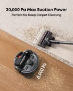 eufy Robot Vacuum 3-in-1 E20,with Versatile Stick and Handheld Vacuum Cleaner Combo,Self Emptying Up to 75 Days,Max 30,000Pa,Smart Obstacle Avoidance,Pro-Detangle,Ideal for Carpet,Crevices,Stairs - Image 4