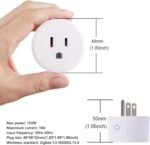2pcs Zigbee Smart Plug Remote Control Outlet Adapter Switch Compatible with Alexa, Echo (4th gen) Echo Plus (2nd) Google Home, SmartThings Hub, eWeLink, Voice Pairing, Hub Required - Image 3
