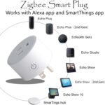 2pcs Zigbee Smart Plug Remote Control Outlet Adapter Switch Compatible with Alexa, Echo (4th gen) Echo Plus (2nd) Google Home, SmartThings Hub, eWeLink, Voice Pairing, Hub Required - Image 4