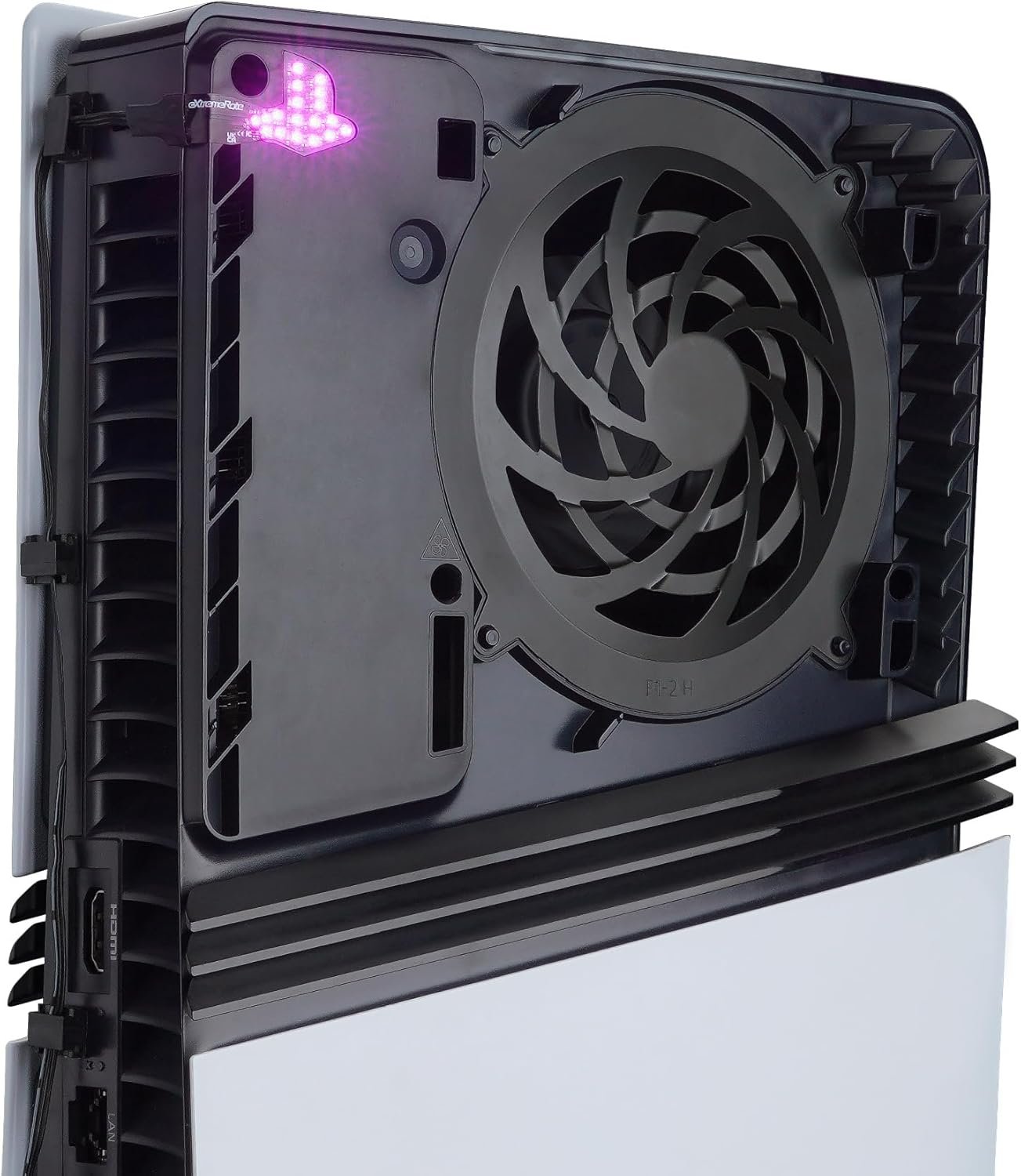 eXtremeRate 7 Colors 40 Effects RGB Rainbow Logo LED Kit for PS5 Slim/Pro Console, Illuminated Lighting Decoration Logo LED Board for PS5 Slim/Pro Disc & Digital Console - Image 10