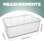 Utopia Home - Tea Bag Organizer With Lids, Clear Pantry Storage Box - (3 Pack) Stackable Partition Organizers or Holder With Lids For Drawers, Countertops, Fridge, Kitchen, Snack & Spice Organization - Image 3