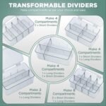 Utopia Home - Tea Bag Organizer With Lids, Clear Pantry Storage Box - (3 Pack) Stackable Partition Organizers or Holder With Lids For Drawers, Countertops, Fridge, Kitchen, Snack & Spice Organization - Image 4