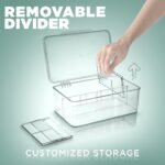 Utopia Home - Tea Bag Organizer With Lids, Clear Pantry Storage Box - (3 Pack) Stackable Partition Organizers or Holder With Lids For Drawers, Countertops, Fridge, Kitchen, Snack & Spice Organization - Image 6