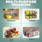 Utopia Home - Tea Bag Organizer With Lids, Clear Pantry Storage Box - (3 Pack) Stackable Partition Organizers or Holder With Lids For Drawers, Countertops, Fridge, Kitchen, Snack & Spice Organization - Image 7