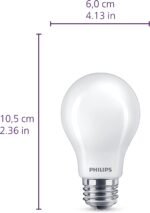 PHILIPS LED 60W A19 4-Pack Ultra Definition Soft White (2200K) 800 Lumen (8W=60W) Dimmable Flicker Free Light Bulbs - Image 3