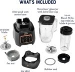 Oster Extreme Mix Blender, 64oz Glass Jar, 3 iBlend Preset Functions, 1600-Watts, 10-Point Blade Stack with Titanium Coating & 24oz Blend-N-Go Cup - Image 5