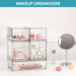 Vtopmart 4 Pack Stackable Storage Drawers, 6.6''Tall Acrylic Bathroom Makeup Organizers,Clear Plastic Drawers For Vanity, Undersink, Kitchen Cabinet,Pantry Organization and Storage - Image 9
