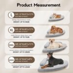Large Dog Bed - XL Orthopedic Egg-Crate Memory Foam Dog Beds with Removable Washable Cover, Waterproof Pet Beds with Non-Slip Bottom, Grey - Image 7