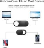 Laptop Camera Cover Slide, Phone Camera Cover Slide, 6 Pack Ultra Thin Webcam Cover Slide for Laptop, Desktop, PC, Tablet, Smartphone, Protect Your Privacy and Security(Black) - Image 5