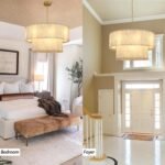 Alabaster Chandelier,D32in Spanish Marble Round Alabaster Chandelier 2 Tiers,Modern Living Room Alabaster Chandeliers, Adjustable Gold Chandeliers for Dining Room,Bedroom,Bathroom,Entryway - Image 9