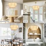 Alabaster Chandelier,D32in Spanish Marble Round Alabaster Chandelier 2 Tiers,Modern Living Room Alabaster Chandeliers, Adjustable Gold Chandeliers for Dining Room,Bedroom,Bathroom,Entryway - Image 10