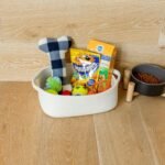NaturalCozy 5-Piece Rectangle Storage Basket Set- Natural Cotton Rope Woven for Organizing! Small Basket for Montessori, Baby Nursery, Dog Toy Baskets, Cat Toy Box, Bathroom Organization Bin - Image 6