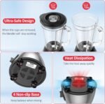 Blender for Smoothies, 1000W Glass Blender for Kitchen Countertop with 48oz Glass Jar Ice Crusher or Juice, Milkshake, Dessert - Image 7