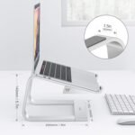 OMOTON Laptop Stand, Detachable Laptop Mount, Aluminum Laptop Holder Stand for Desk, Compatible with MacBook Air/Pro, Dell, HP, Lenovo and All Laptops (11-16 inch), Silver - Image 3