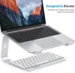 OMOTON Laptop Stand, Detachable Laptop Mount, Aluminum Laptop Holder Stand for Desk, Compatible with MacBook Air/Pro, Dell, HP, Lenovo and All Laptops (11-16 inch), Silver - Image 5
