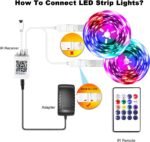 phopollo Bluetooth 24V Led Strip Lights 200ft (2 Rolls of 100ft), Color Changing LED Lights for Bedroom, Kitchen Decor, App Control and Music Sync - Image 6