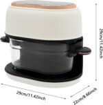 3.6 Qt Air Fryer with Touch Screen, Hot Air Fryer LED 140-374℉ Precise Heating, Visible Baking Basket Air Fryer 24 Hour Intelligent Reservation, White - Image 4