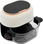 3.6 Qt Air Fryer with Touch Screen, Hot Air Fryer LED 140-374℉ Precise Heating, Visible Baking Basket Air Fryer 24 Hour Intelligent Reservation, White - Image 5
