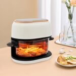 3.6 Qt Air Fryer with Touch Screen, Hot Air Fryer LED 140-374℉ Precise Heating, Visible Baking Basket Air Fryer 24 Hour Intelligent Reservation, White - Image 6