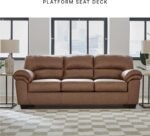 Signature Design by Ashley Walker Point Contemporary Sofa with Removable Cushion, Light Brown - Image 7