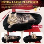 Globlazer Gothic Giant Cat Tree, 83 inch Goth Cat Tree for Indoor Cats Large Adult, XXL Cat Tower with 9 Scratching Posts for 20lb+ Heavy Duty Large Adult Cats, F83, Blood-Goth - Image 3