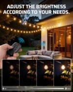 DEWENWILS Wi-Fi Matter Smart Dimmer Plug, Remote Control, 2 Grounded Outlets, Work with Alexa/Google Home, Support 200W Dimmable LED & 400W Tungsten Bulbs, Outdoor Dimmer for String Lights - Image 7