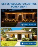 DEWENWILS Wi-Fi Matter Smart Dimmer Plug, Remote Control, 2 Grounded Outlets, Work with Alexa/Google Home, Support 200W Dimmable LED & 400W Tungsten Bulbs, Outdoor Dimmer for String Lights - Image 9