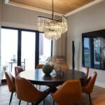 TOCHIC Modern Black Crystal Chandelier for Dining Room, 24" 7-Light Farmhouse Ceiling Light Fixture with Spiral Design, Pendant Light Fixtures for Living Room, Entryway, Foyer, Kitchen Island - Image 3
