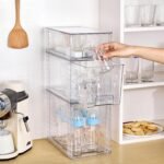 Vtopmart 3 Pack Clear Stackable Storage Drawers,Easy to Assemble Bathroom Organizers and Storage with handles,Plastic Drawers for Kitchen Pantry,Cabinet,Under Sink Organization - Image 7