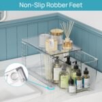 Vtopmart 3 Pack Clear Stackable Storage Drawers,Easy to Assemble Bathroom Organizers and Storage with handles,Plastic Drawers for Kitchen Pantry,Cabinet,Under Sink Organization - Image 8