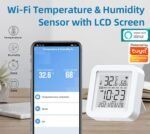 Smart WiFi Temperature Humidity Monitor: TUYA Wireless Temperature Humidity Sensor with APP Notification Alerts, WiFi Thermometer Hygrometer for Home Pet Garage,Compatible with Alexa - Image 3