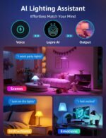 Lepro B3 AI Smart Light Bulbs - 1500LM 100W Equivalent A21 Bulb, WiFi & Bluetooth RGBWW Color Changing, Works with Alexa & Google Assistant, AI Voice Control by App, Music Sync, 2.4GHz Only (2 Pack) - Image 3