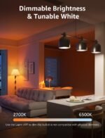 Lepro B3 AI Smart Light Bulbs - 1500LM 100W Equivalent A21 Bulb, WiFi & Bluetooth RGBWW Color Changing, Works with Alexa & Google Assistant, AI Voice Control by App, Music Sync, 2.4GHz Only (2 Pack) - Image 5