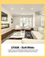 Sunco 6 Pack BR40 LED Light Bulbs, Indoor Flood Lights, Recessed Can Light Bulb, 1400 LM, 17W (100W Equivalent), 2700K Soft White, Dimmable, E26 Base, for Home, Bedroom, Kitchen UL. - Image 4