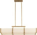 Savoy House 1-2330-5-60 Orleans Vintage Mid-Century Modern Alabaster Linear Chandelier, 5-Light 300 Total Watts, 11" H x 44" L, Distressed Gold - Image 3