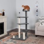 Furhaven 49.5" Tall Cat Tree for Indoor Cats, Ft. Sisal Scratching Posts, Plush Ball Toy, & Busy Box Toy - Tiger Tough Play Stairs Interactive Playground Tower - Gray, One Size - Image 4
