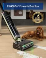 Tineco Floor ONE S7 Master Wet Dry Vacuum Cleaner, 23kPa Suction Vacuum Mop with DustReveal Green Headlight, 65 Min Runtime, 185°F Flashdry, 3.9inch Ultra-Slim Stretch Mop - Image 3