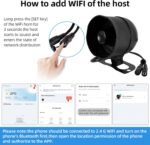 KERUI WiFi Home Security Alarm System 8-Piece kit Door Alarm System DIY Siren Door/Window Sensors Remotes Burglar Alarm for House Apartment Office,Compatible with Alexa Google Home - Image 7